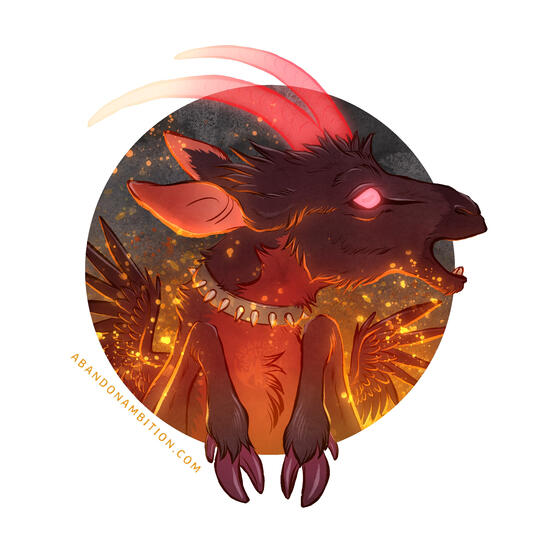 flaming goat