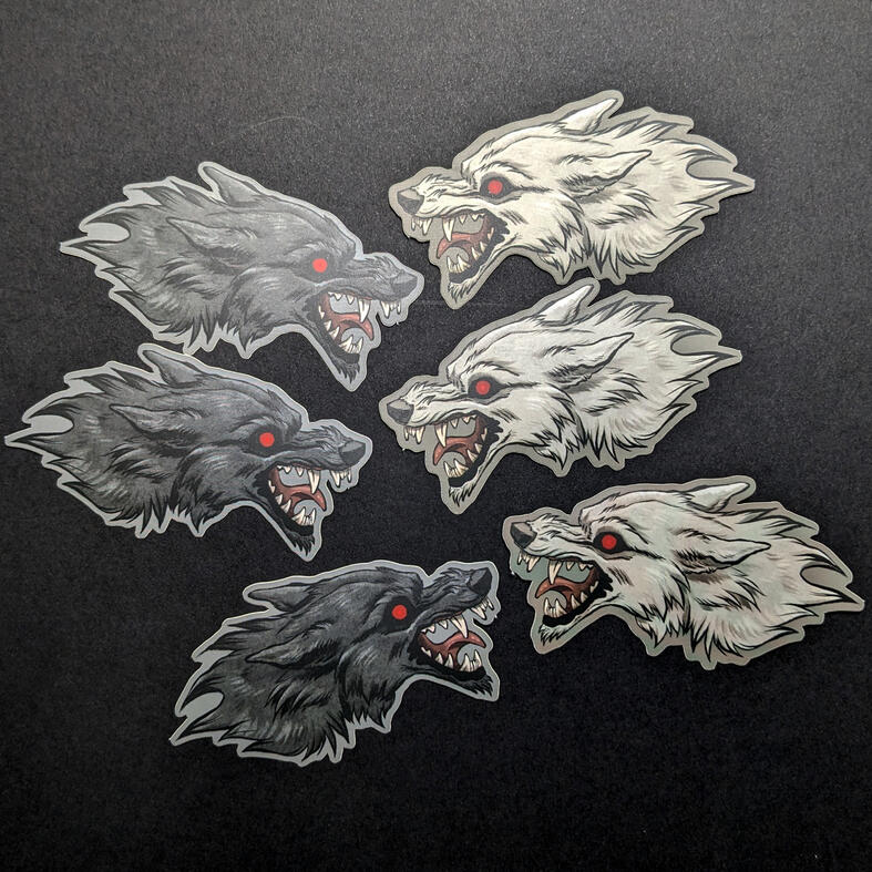wolf pair stickers